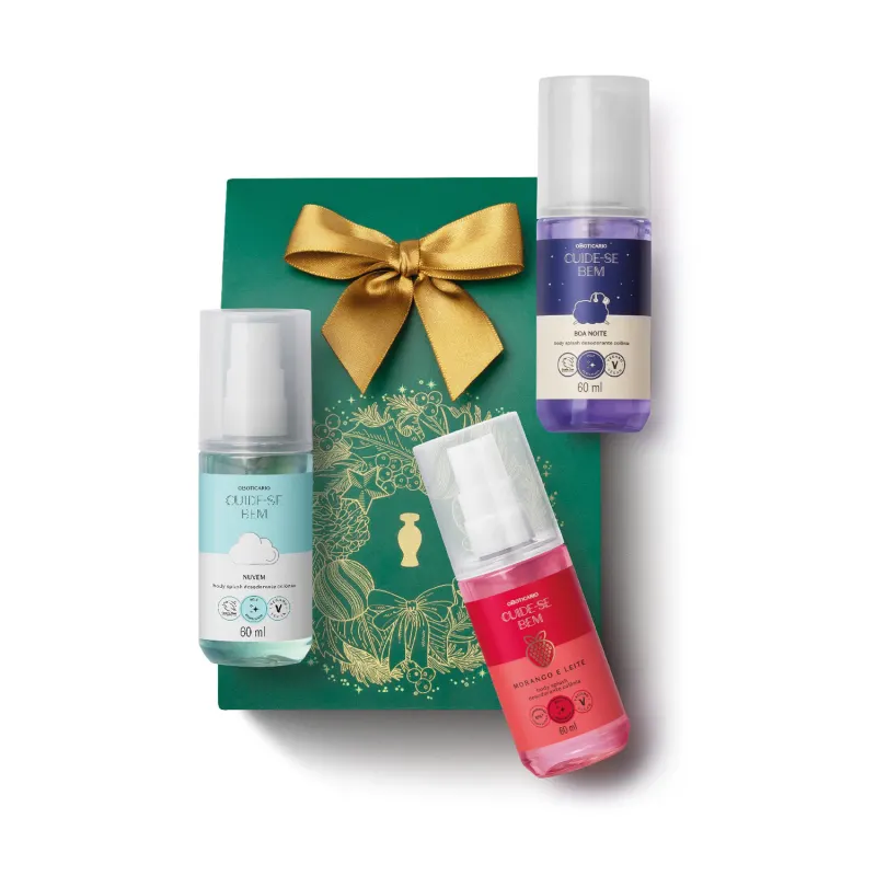 Kit Presente Natal Cuide-se Bem Mini Splashes (3 itens)