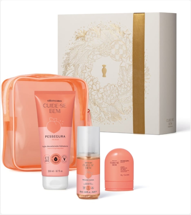 Kit Presente Natal Cuide-Se Bem Pessegura (4 itens)